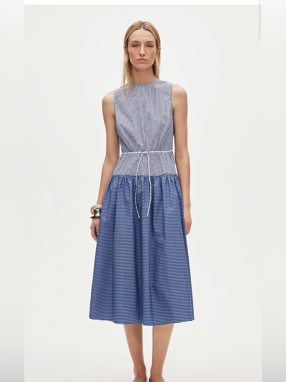 J.Crew Open-back dress in mixed gingham print 6 $228 CY300